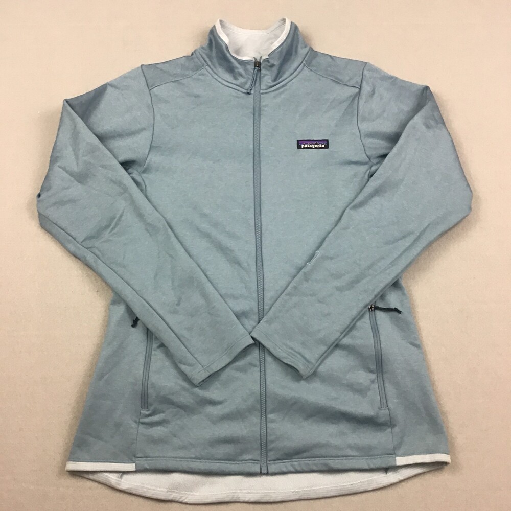 Patagonia Jacket Women Medium Slate Blue Full Zip Regulator Pocket Mockneck M